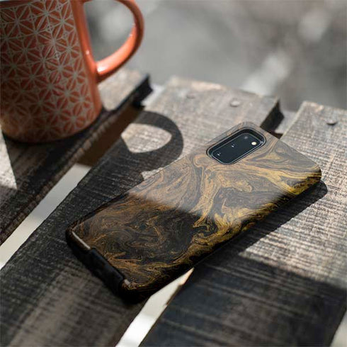 Gold and Black Marble Galaxy S20 Pro Case