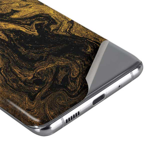 Gold and Black Marble Galaxy S20 Ultra 5G Skin