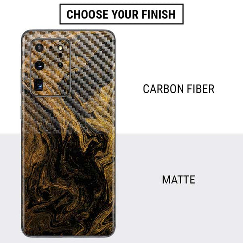 Gold and Black Marble Galaxy S20 Ultra 5G Skin