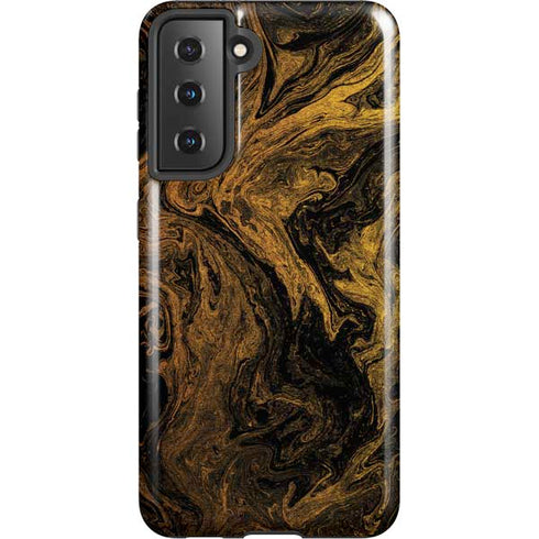 Gold and Black Marble Galaxy S21 5G Pro Case