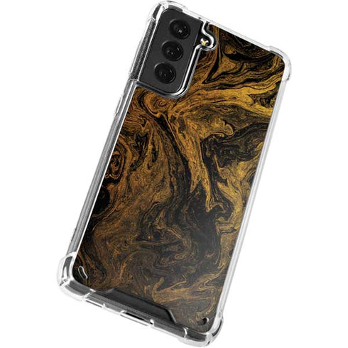 Gold and Black Marble Galaxy S21 Plus 5G Clear Case