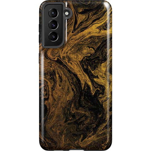 Gold and Black Marble Galaxy S21 Plus 5G Pro Case