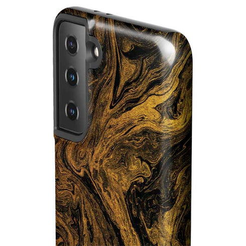 Gold and Black Marble Galaxy S21 Plus 5G Pro Case