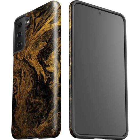 Gold and Black Marble Galaxy S21 Plus 5G Pro Case