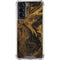 Gold and Black Marble Galaxy S22 Clear Case