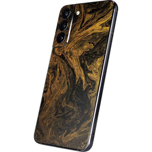Gold and Black Marble Galaxy S22 Plus Skin