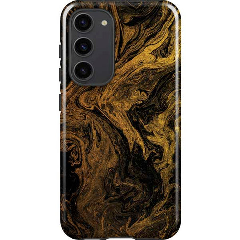 Gold and Black Marble Galaxy S23 Plus Pro Case