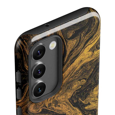 Gold and Black Marble Galaxy S23 Plus Pro Case