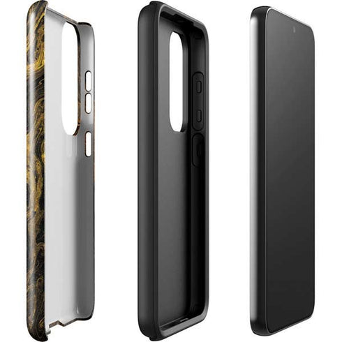 Gold and Black Marble Galaxy S23 Pro Case