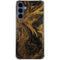 Gold and Black Marble Galaxy S24 Clear Case