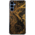Gold and Black Marble Galaxy S24 Clear Case