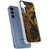 Gold and Black Marble Galaxy S24 Clear Case