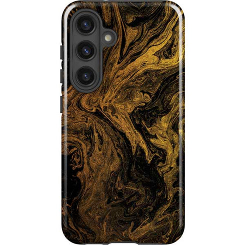 Gold and Black Marble Galaxy S24 Plus Impact Case