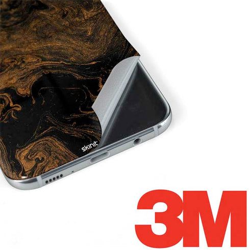 Gold and Black Marble Galaxy S8 Skin