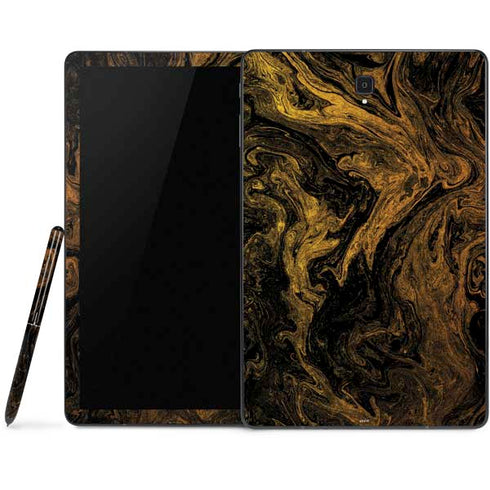 Gold and Black Marble Samsung Galaxy Tab Skin