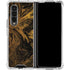 Gold and Black Marble Galaxy Z Fold4 5G Clear Case