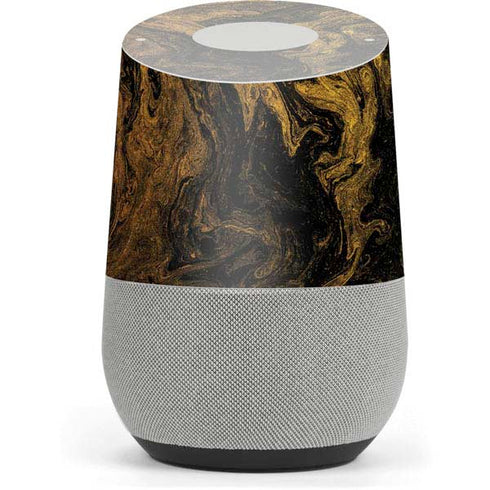 Gold and Black Marble Google Home Skin
