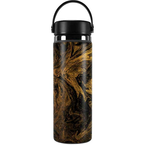 Gold and Black Marble Hydro Flask 20oz Wide Mouth Skin