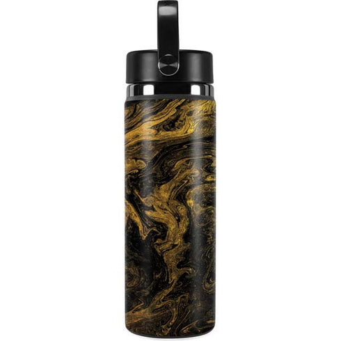 Gold and Black Marble Hydro Flask 20oz Wide Mouth Skin