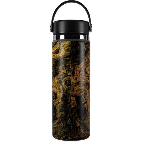 Gold and Black Marble Hydro Flask 20oz Wide Mouth Skin