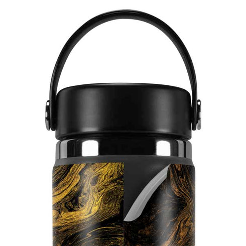 Gold and Black Marble Hydro Flask 20oz Wide Mouth Skin