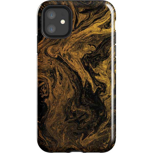 Gold and Black Marble iPhone 11 Impact Case