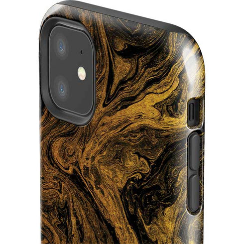 Gold and Black Marble iPhone 11 Impact Case