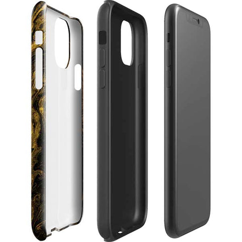 Gold and Black Marble iPhone 11 Impact Case