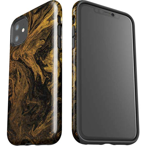 Gold and Black Marble iPhone 11 Impact Case