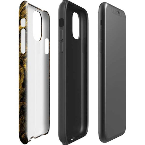 Gold and Black Marble iPhone 11 Pro Max Impact Case