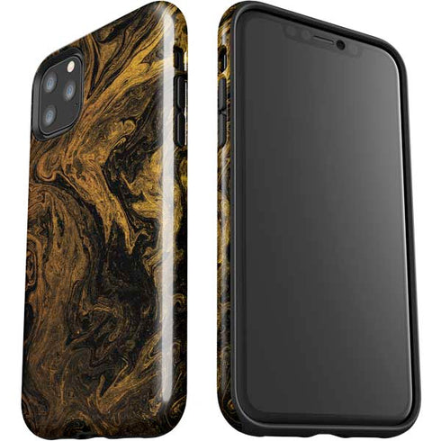 Gold and Black Marble iPhone 11 Pro Max Impact Case
