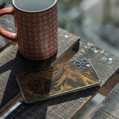 Gold and Black Marble iPhone 11 Pro Max Skin