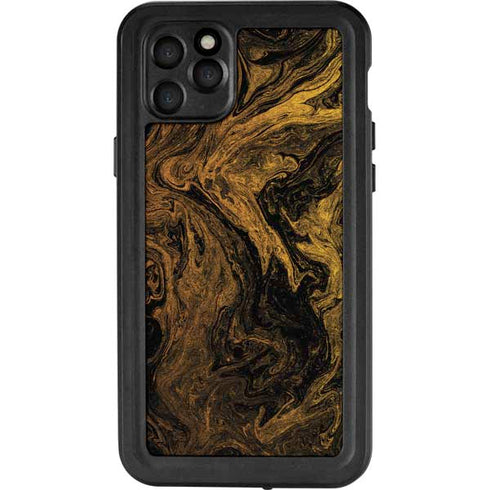 Gold and Black Marble iPhone 11 Pro Max Waterproof Case