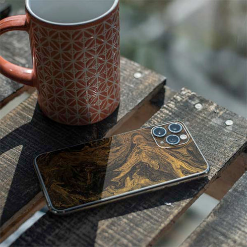 Gold and Black Marble iPhone 11 Pro Skin