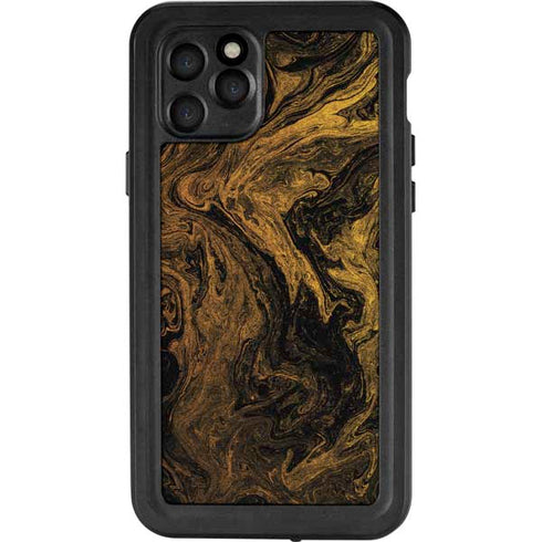 Gold and Black Marble iPhone 11 Pro Waterproof Case