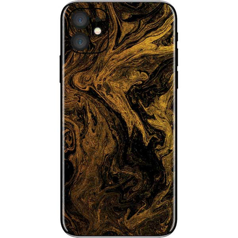 Gold and Black Marble iPhone 11 Skin