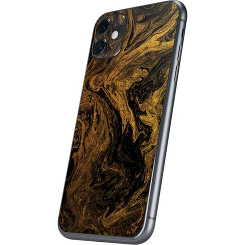 Gold and Black Marble iPhone 11 Skin