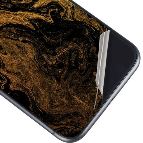 Gold and Black Marble iPhone 11 Skin