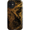 Gold and Black Marble iPhone 12 Mini Impact Case