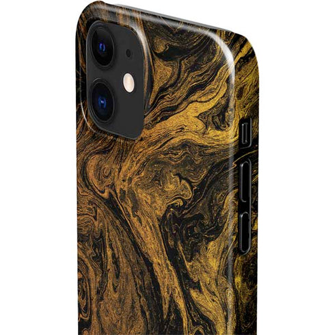 Gold and Black Marble iPhone 12 Mini Lite Case