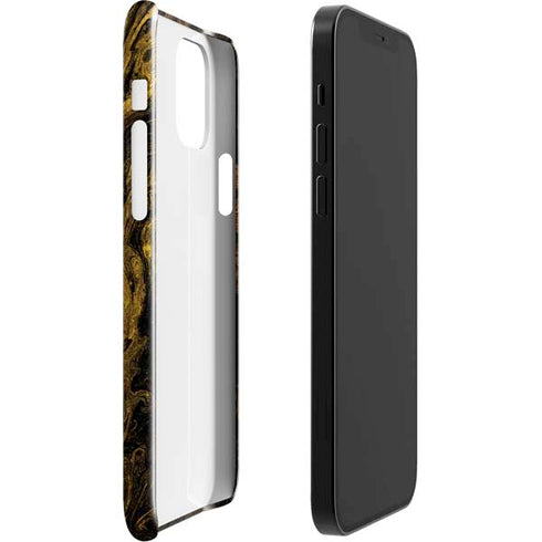 Gold and Black Marble iPhone 12 Mini Lite Case