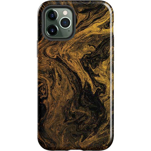Gold and Black Marble iPhone 12 Pro Impact Case