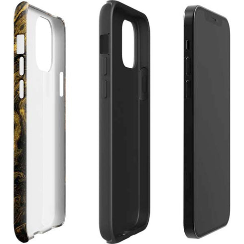 Gold and Black Marble iPhone 12 Pro Max Impact Case