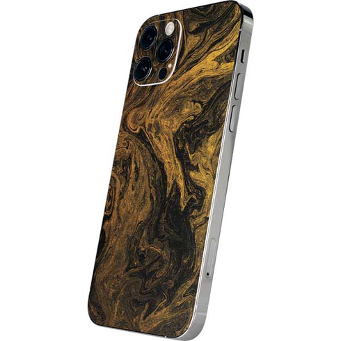 Gold and Black Marble iPhone 12 Pro Max Skin