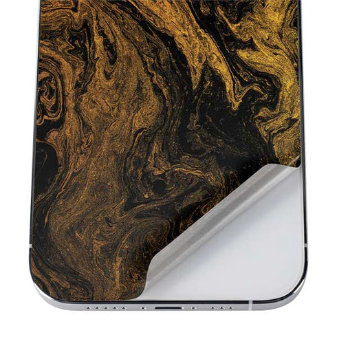 Gold and Black Marble iPhone 12 Pro Max Skin