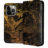 Gold and Black Marble iPhone 13 Pro Folio Case