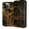 Gold and Black Marble iPhone 13 Pro Max Folio Case