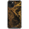 Gold and Black Marble iPhone 14 Clear Case
