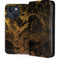 Gold and Black Marble iPhone 14 Folio Case