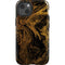 Gold and Black Marble iPhone 14 Impact Case